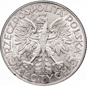 II Republic, 5 zlotych 1933, Women's Head