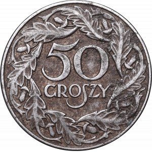 II Rzeczpospolita Polska, 50 groszy 1938 - Nieniklowane