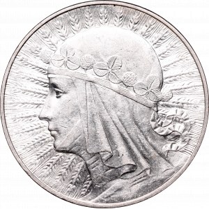 II Republic, 10 zlotych 1933, Women's Head