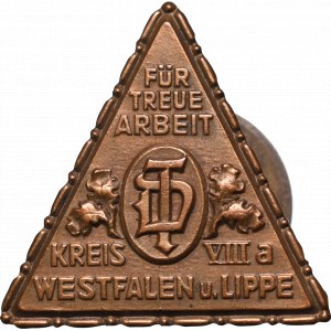 III Rzesza, Odznaka za wierną pracę Kreis VIIIa Westfalen u. Lippe