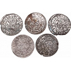 Lot of 5 solids Sigismund III Wasa