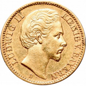 Germany, Bayern, Ludwig II, 20 mark 1873 D, Munchen