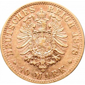 Germany, Ludwig II, 10 mark 1878 D, Munchen