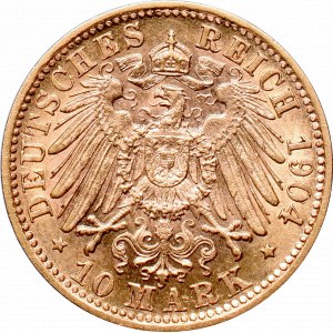 Germany, Wuerttemberg, Wilhelm II, 10 mark 1904 F, Stuttgart