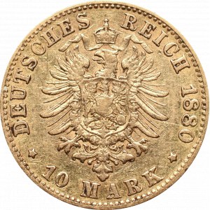 Germany, Hamburg, 10 mark 1880 J