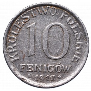 Kingdom of Poland, 10 fenig 1917