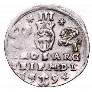 Zygmunt III Waza, Trojak 1594, Wilno - nieopisany *III*