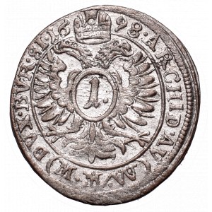 Silesia, Leopold I, 1 kreuzer 1698, Breslau