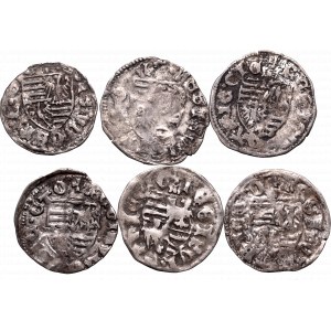 Set of 6 hungarian denarius