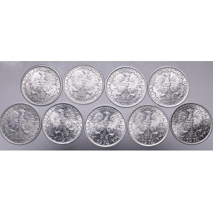 Zestaw 9 monet 2 złote Jagody z lat 1958-1974