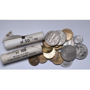 PRL, Zestaw monet (2 rulony bankowe)