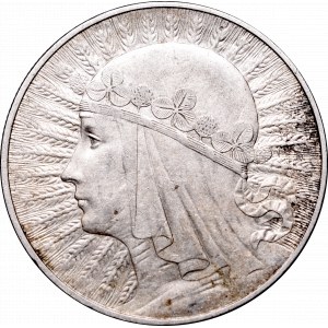 II Republic, 10 zlotych 1933, Women's Head