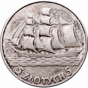 II Republic, 5 zlotych 1936, Ship