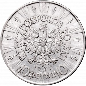 II Republic, 10 zlotych 1937, Pilsudski