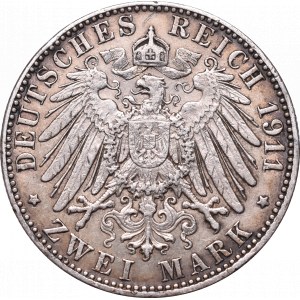 Niemcy, Hamburg, 2 marki 1911 J