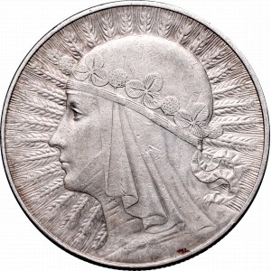 II Republic, 10 zlotych 1932, Women's Head