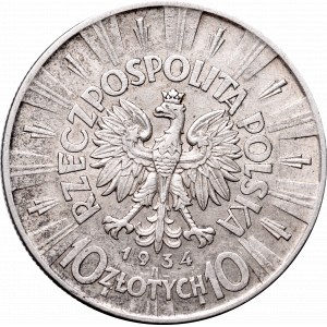 II Republic, 10 zlotych 1934, Pilsudski