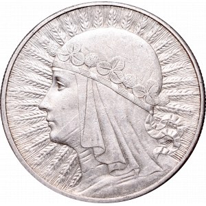 II Republic, 10 zlotych 1932, Women's Head