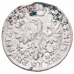 Prussia, Frederick III, 18 groschen 1698, Konigsberg