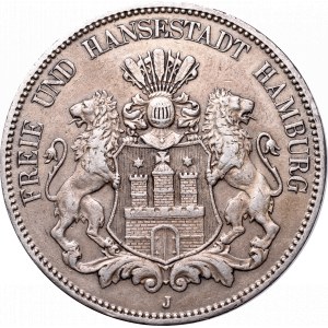 Germany, Hamburg, 5 mark 1908 J