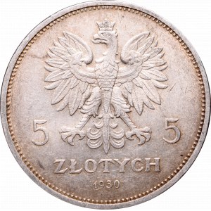 II Republic, 5 zlotych 1930, Banner