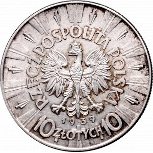 II Republic, 10 zlotych 1939, Pilsudski