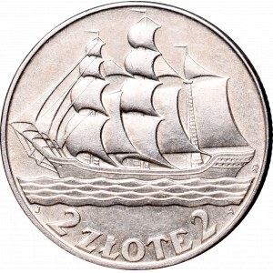 II Republic. 2 zlote 1936, Ship