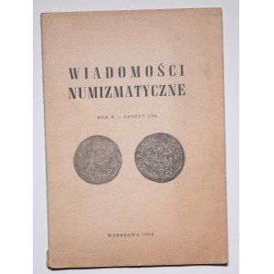 Wiadomości numizmatyczne zeszyt 2 1966