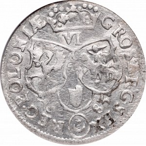 John III Sobieski, 6 groschen 1683 TLB, Bromberg - GCN AU50