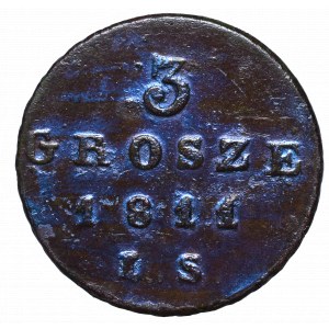 Księstwo Warszawskie, Fryderyk August I, 3 grosze 1811 IS