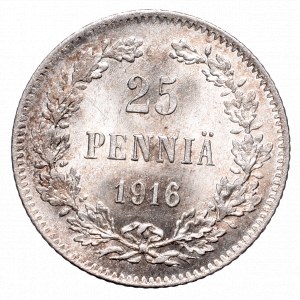 Coins for Finland, 25 pennia 1916