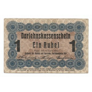 Ober-Ost, 1 rubel 1916, Poznań
