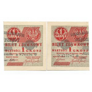 II RP, 1 grosz 1924 - lewa i prawa