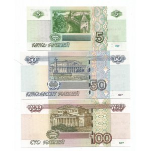 Rosja, Zestaw 5-100 rubli 1997
