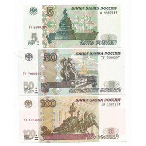 Rosja, Zestaw 5-100 rubli 1997