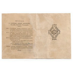 II RP, Legitymacja do odznaki 44 Pułk Strzelców Kresowych