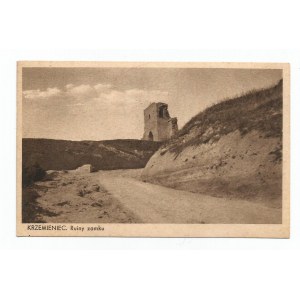 pocztówka - Krzemieniec/ Ruiny zamku, poczta Krzemieniec