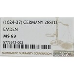 Niemcy, Emden, Ferdynand III, 28 stuber bez daty - NGC MS63