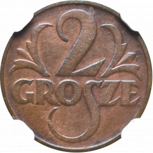 II Rzeczpospolita, 2 grosze 1932 - NGC AU Details