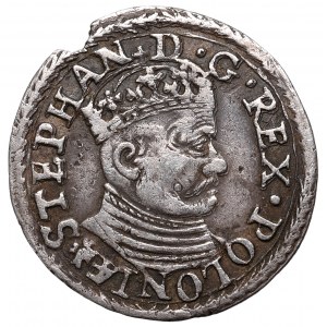 Stefan Batory, Trojak 1581, Olkusz - głowa nie rozdziela legendy rzadkość