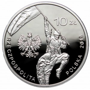III RP, 10 złotych 2018 100-lecie czynu zbrojnego Polonii amerykańskiej