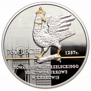 III RP, 10 złotych 2018 760-lecie Towarzystwa Strzeleckiego Bractwo Kurkowe w Krakowie