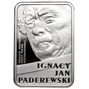III RP, 10 złotych 2018 Stulecie odzyskania przez Polskę niepodległości Ignacy Jan Paderewski