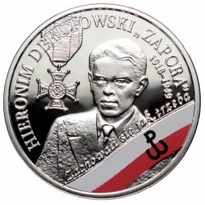 III RP, 10 złotych 2018 Wyklęci przez komunistów żołnierze niezłomni Hieronim Dekutowski Zapora