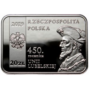 III RP, 20 złotych 2019 450. rocznica Unii Lubelskiej