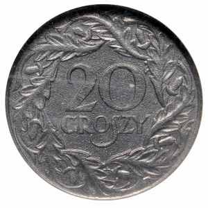 Generalna Gubernia, 20 groszy 1923 GCN MS65