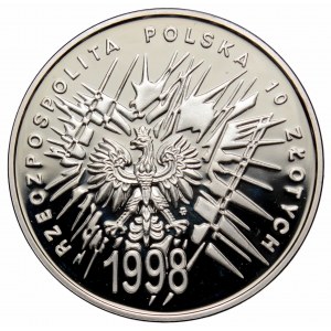 III RP, 10 złotych 1998 80 rocznica odzyskania niepodległości