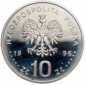 III RP, 10 złotych 1996 Zygmunt II August - popiersie