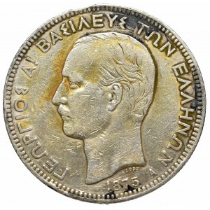 Greece, 5 drachmai 1875 A