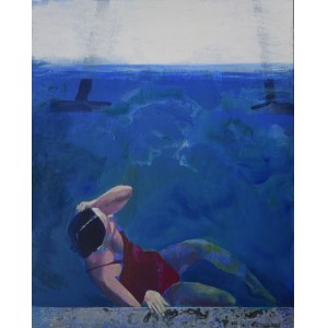 Nataliia Karpinskaya, Swimmer in red, 2018